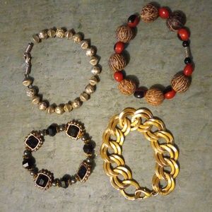 4 various bracelets, no brands